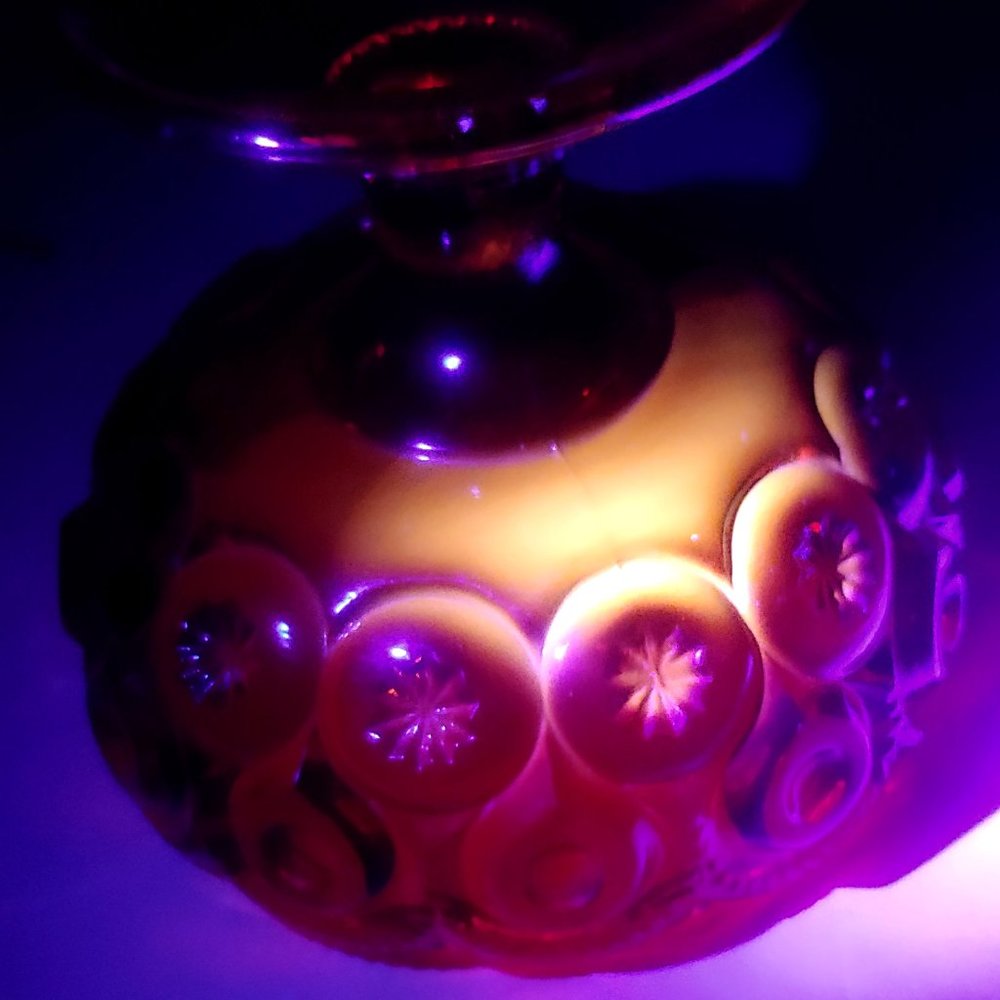 Vintage MCM  1960s Hollywood Regency Retro Glass Candy Dish Compote Maxi… - Picture 5 of 7